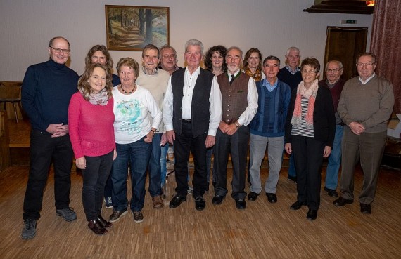Die Gründungsmitglieder des Beschtlehausvereins bei der Jubiläumsfeier 2019